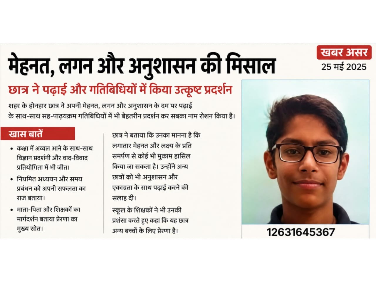 गुणवत्तापूर्ण प्रशिक्षण का परिणाम, एनडीए परीक्षा में चमके विद्यार्थी